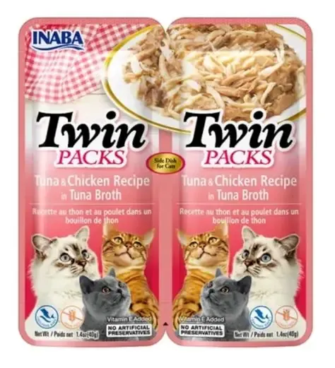 INABA Twins Cat Wet Food Tuna And Chicken In Tuna Broth 40g