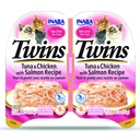 INABA Twins Cat Treat Tuna & Chicken With Salmon Recipe 70g