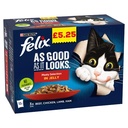 Felix Cat Wet Food Meaty Selection 12x100g