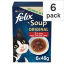 Felix Cat Soup Beef, Chicken, Lamp 6x48g