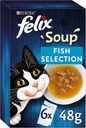 Felix Cat Soup Fish Selection Poches 6x48g