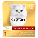 Gourmet Gold Cat Wet Food Chunks In Gravy 8x85g