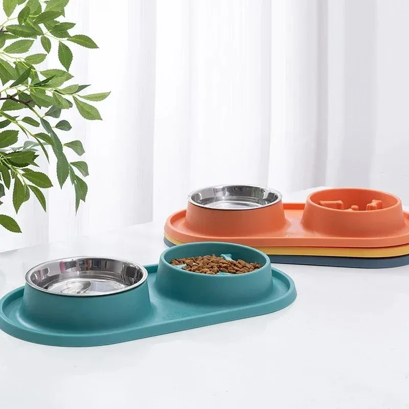 Cat Bowl Double With Silicone Base