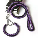 Dog Collar Strong Linen With Leash