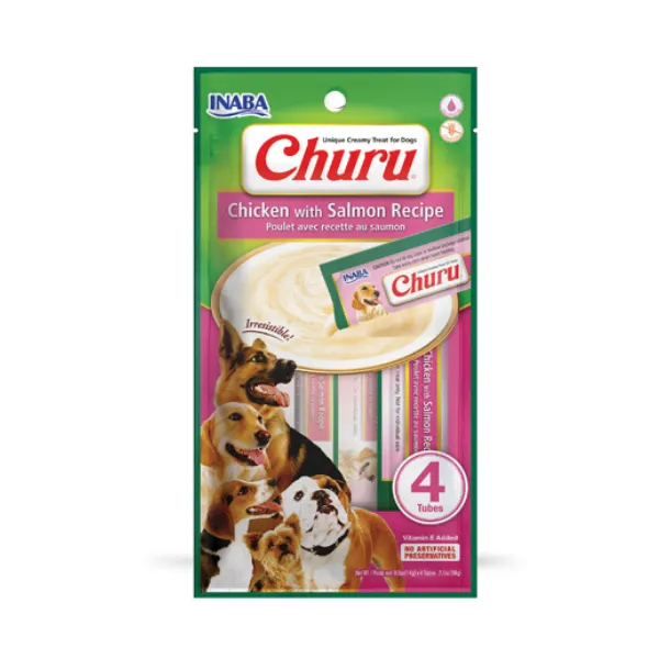 Churu chicken with salmon recipe 4tubes treats for dogs