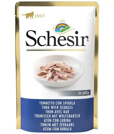 Schesir wet food with tuna and sea bass 85g