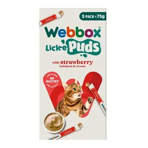 Webbox lick-e puds with strawberry