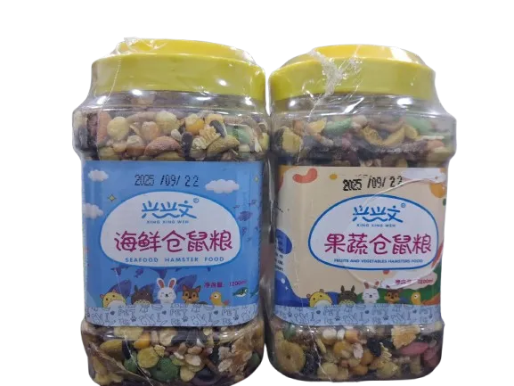 Mix food seafood and fruits and vegetables hamster