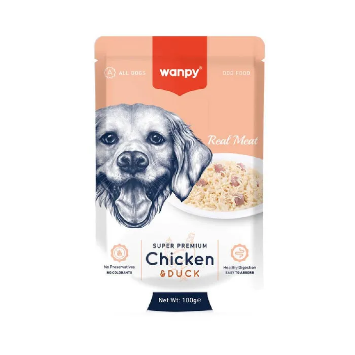 Wanpy wet food with chicken and duck 100g for dogs