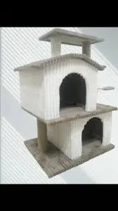 Cat double hut and scratcher