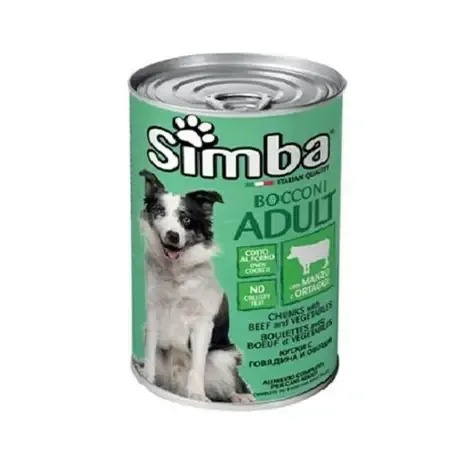 Simba wet food for dogs with beef and vegetables 1230g
