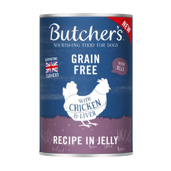 Butchers wet food for dogs jelly with chicken and liver 400g