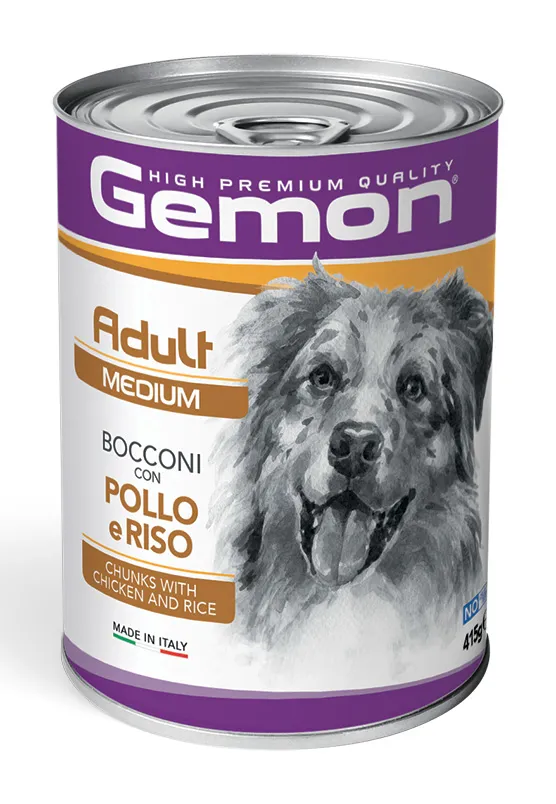 Gemon wet food for dogs with chicken and rice 415g