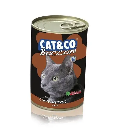 Cat & co wet food with game avec gibier 405g