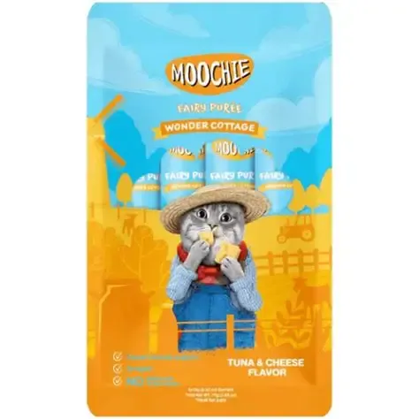 Moochie Fairy Puree Cat Treat with Tuna and cheese Flavor- 5×15 g