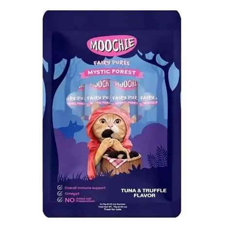 Moochie Fairy Puree Cat Treat with Tuna and Truffle Flavor- 5×15 g