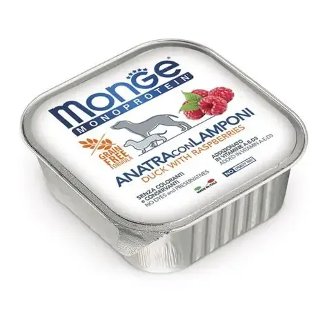 Monge monoprotein duck with raspberries 150g