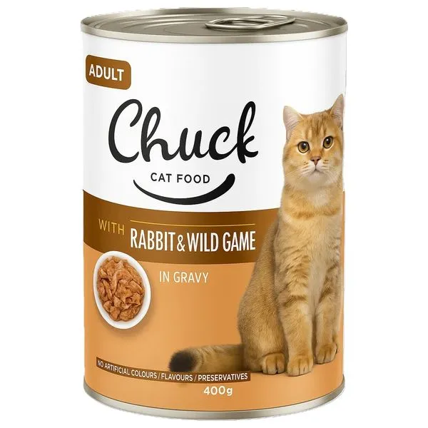 Chuck Wet Food Rabbit & Wild Game 415g