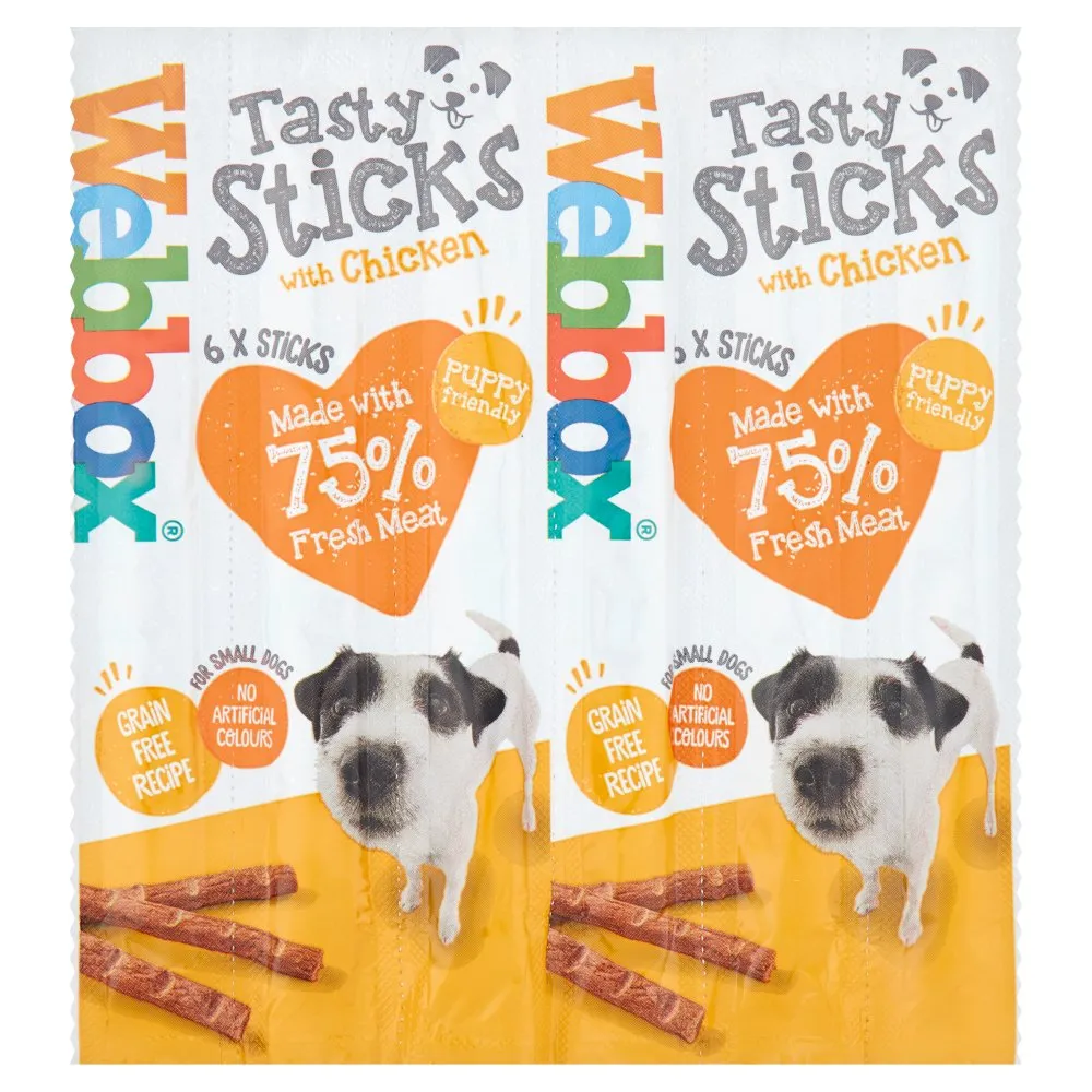 Webbox Tasty Sticks Chicken For Dogs 6 Sticks