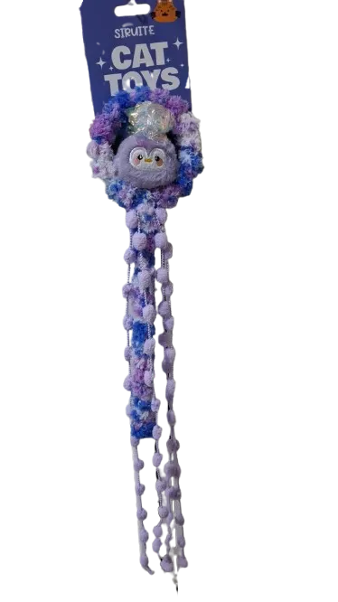 Cat Toy Stick Face Purple