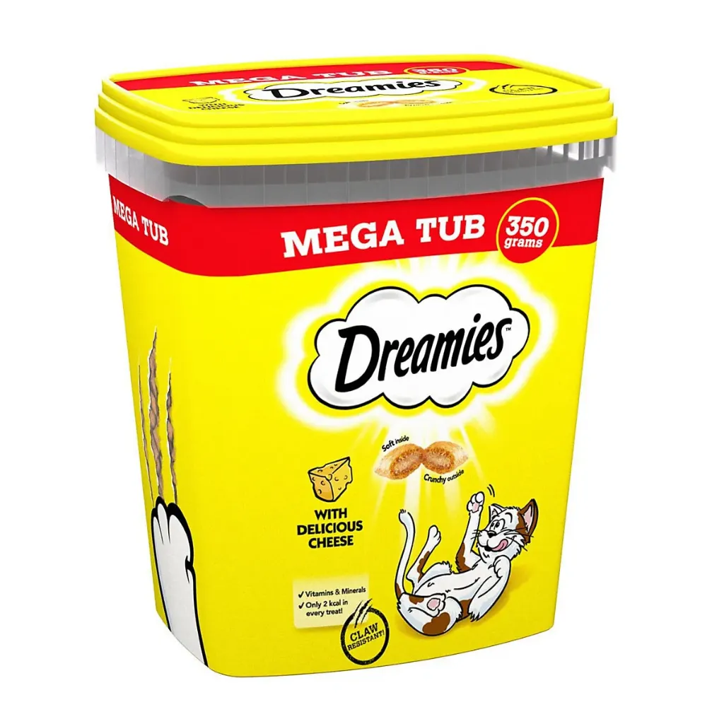 Dreamies™ Mega Tub Cat Treats with Cheese 350g