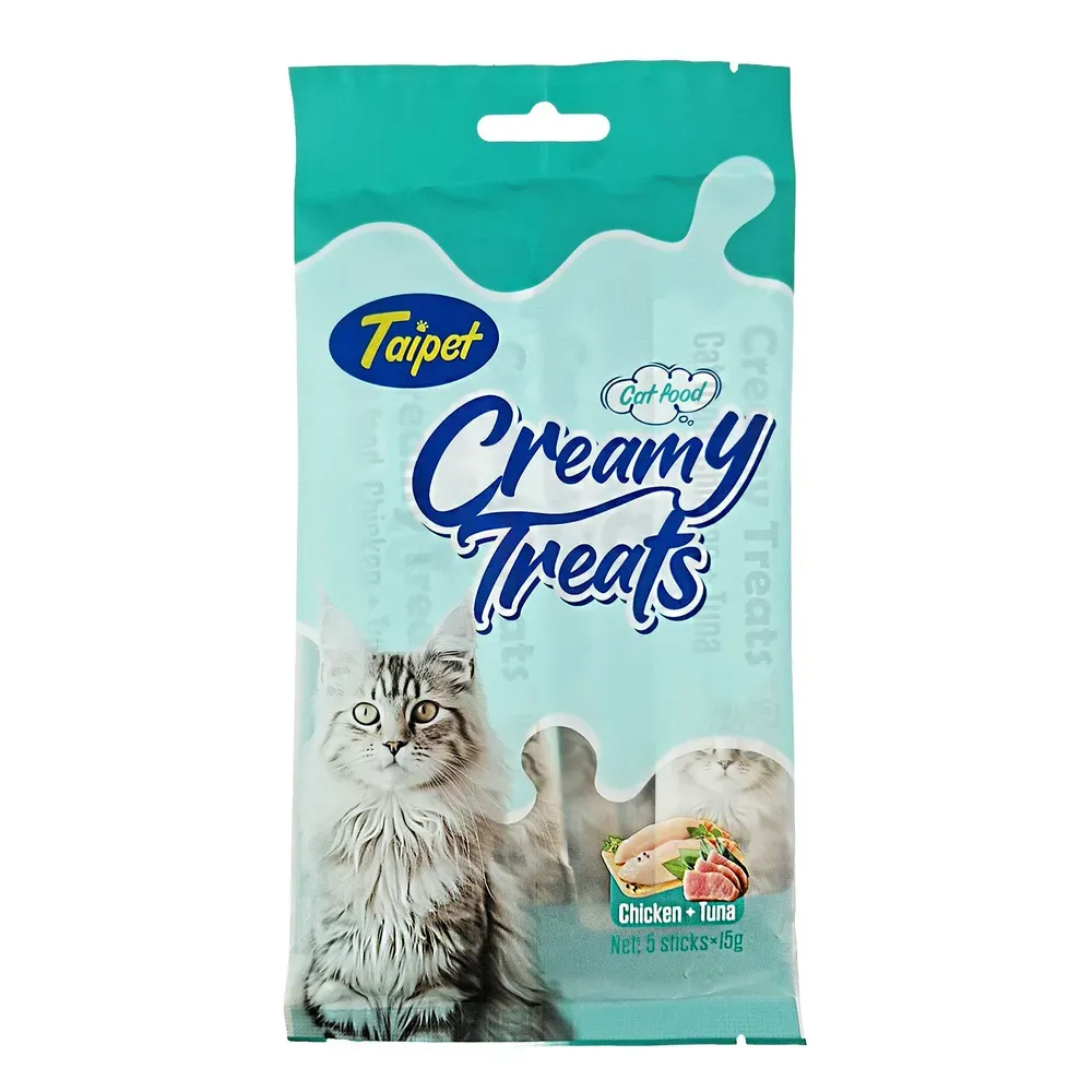 TaiPet Cat Treat Tuna & Chicken Recipe 5x15g