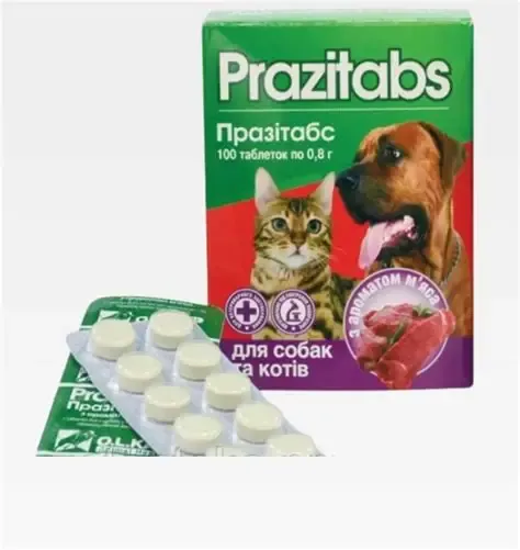Prazitab Cats & Dogs With Meat Flavor