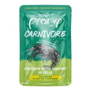 Pramy Carnivore Cat Wet Food Chicken With Shrimp In Jelly 70g