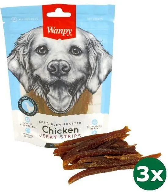 شرائح دجاج مجففة مشوية بالفرن من وانبي 100 غرام