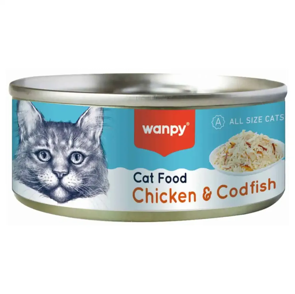 Wanpy Cat Food Chicken & Codfish 95g