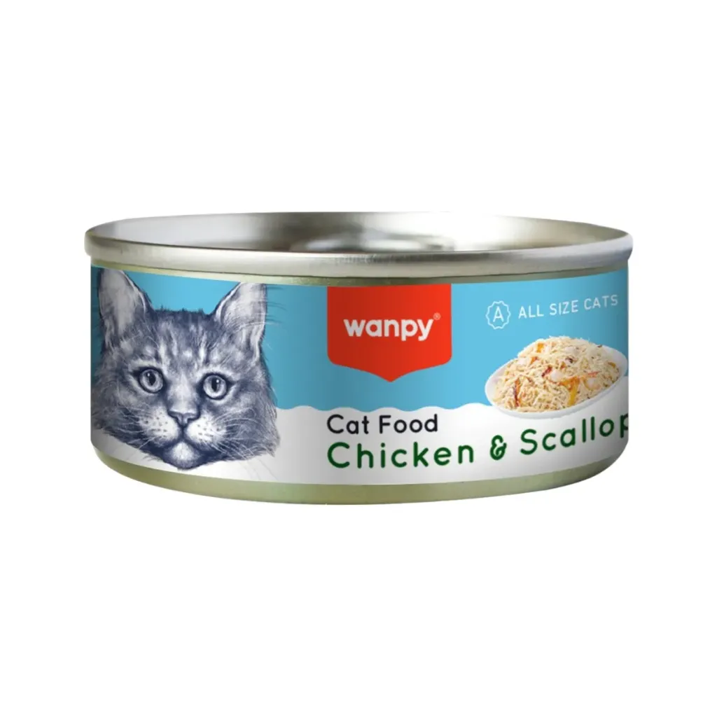Wanpy Cat Food Chicken & Scallop 95g