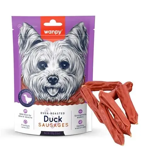 Wanpy Dog Treat Duck Sausages 100g