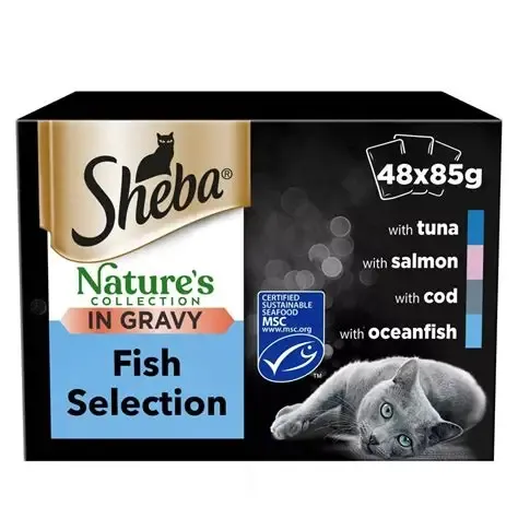 مجموعة شيبا ناتشرز، تشكيلة سمك في مرق اللحم، 12 عبوة × 85 غرام