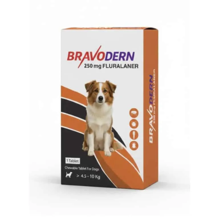 Bravodern 250Mg Fluralaner 4.5-10Kg