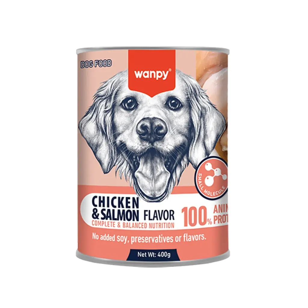 Wanpy Dog Wet Food Chicken & Salmon 400g