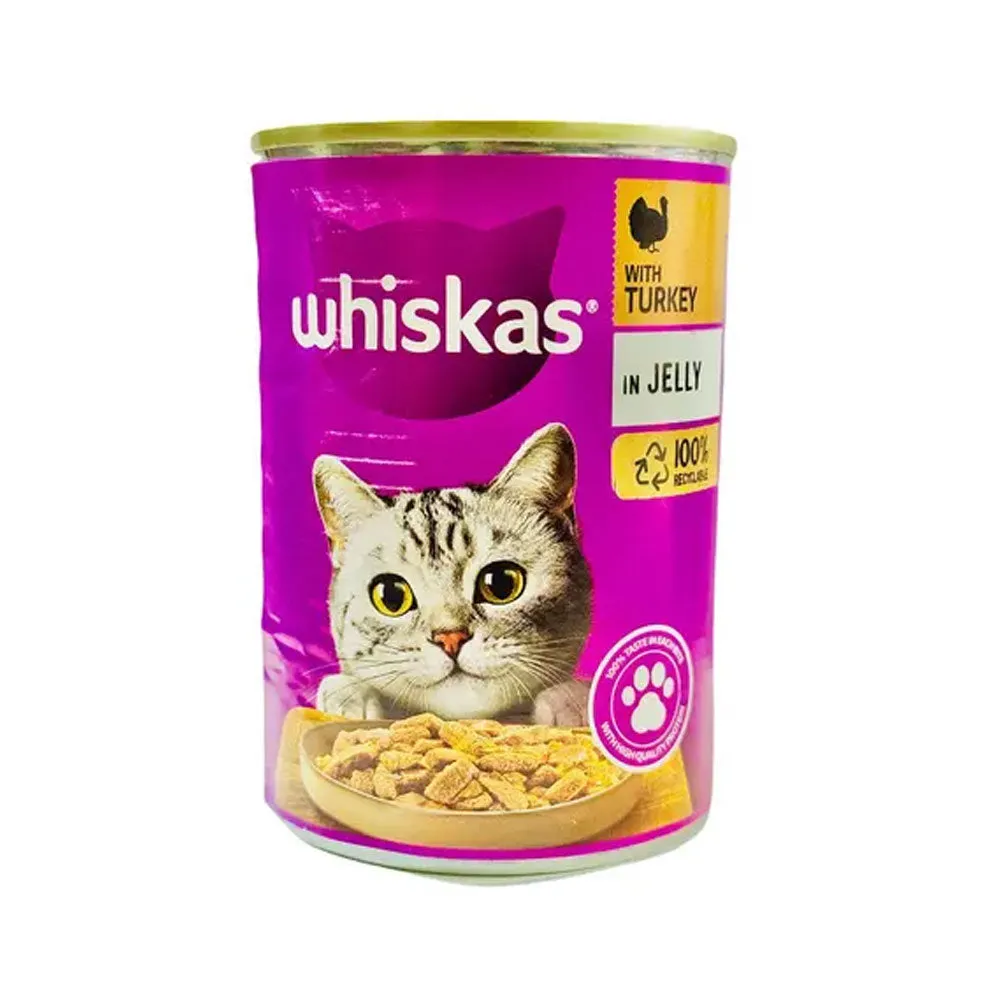 Whiskas Cat Wet Food With Turkey In Jelly 400g