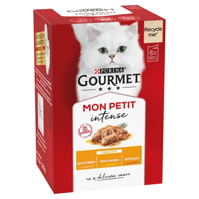 Gourmet Cat Wet Food Petit Intense In A Delicious Sauce 6x50g