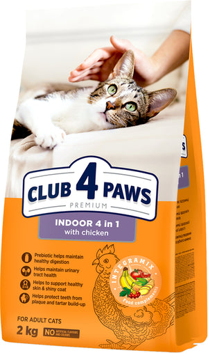 Club 4 paws Cat Dry Food Indoor 4In1 2kg