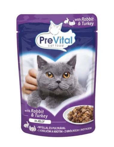 Prevital Cat Wet Food With Rabbit & Turkey In JellY 100gr