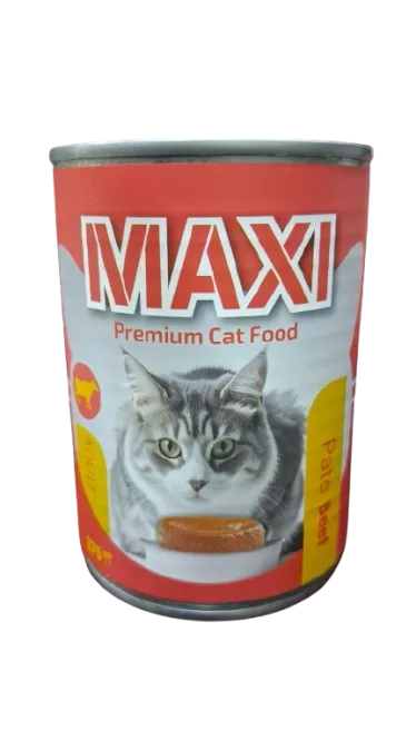Maxi Cat Wet Food Beef Pate 375g