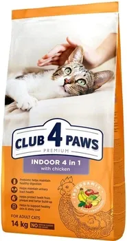 Club 4 paws Cat Dry Food In Door 4 In 1 Chicken 14kg