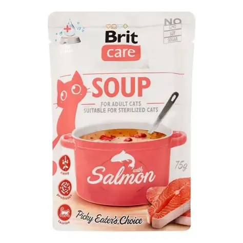 Brit Care Soup For Adult Sterilized Cat With Salmon 75g