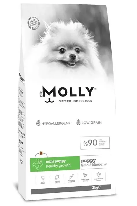 Molly Dog Food Mini Puppy Lamb & Blueberry 2Kg