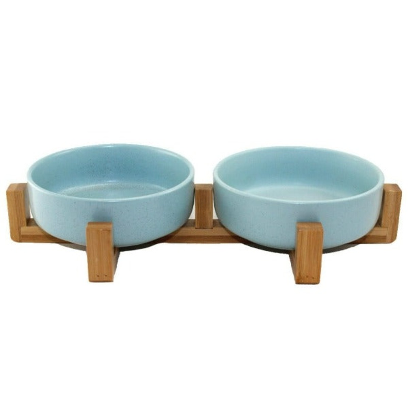 Double Pet Bowl Ceramic