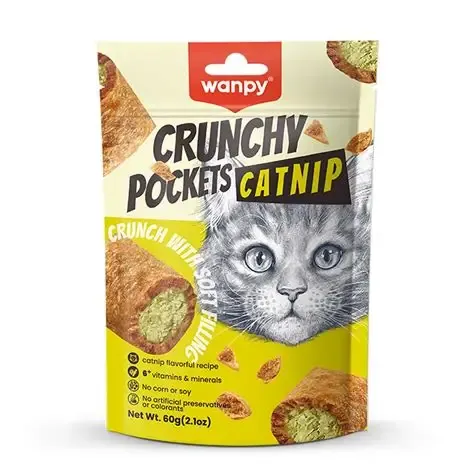 Wanpy Cat Treats Crunchy Pockets Catnip 60g
