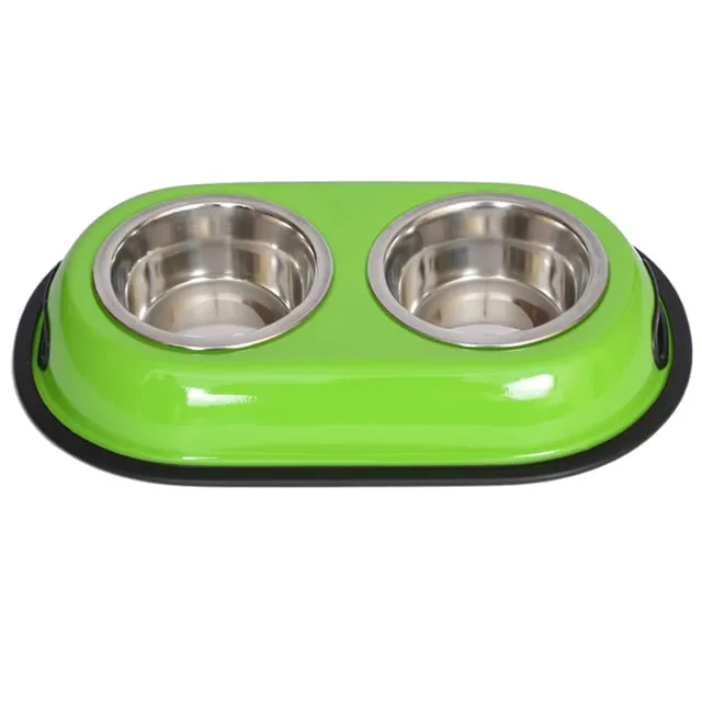 Double Pet Bowl Stainless Steel