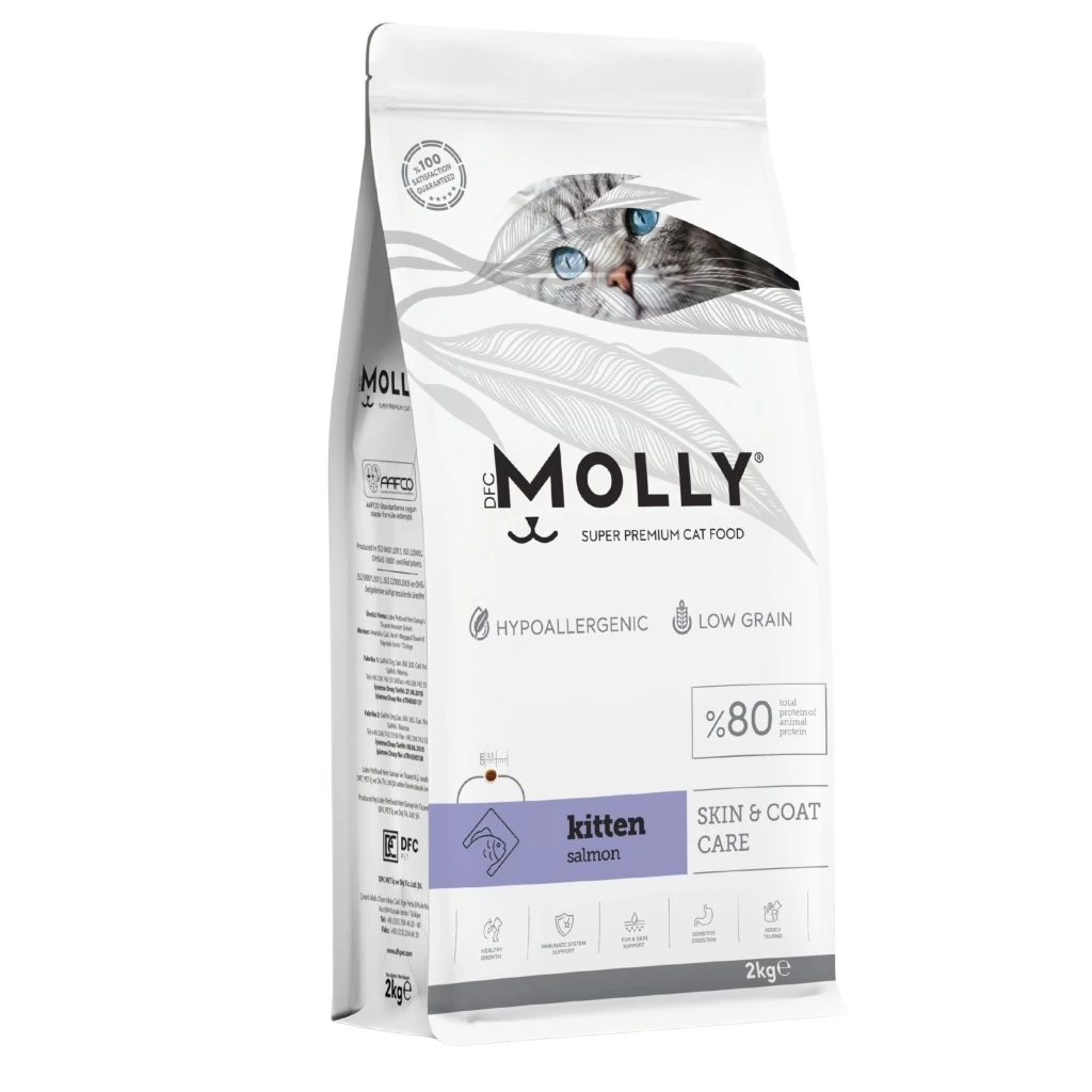 Molly Cat Food Kitten Salmon Skin & Coat Care 2Kg