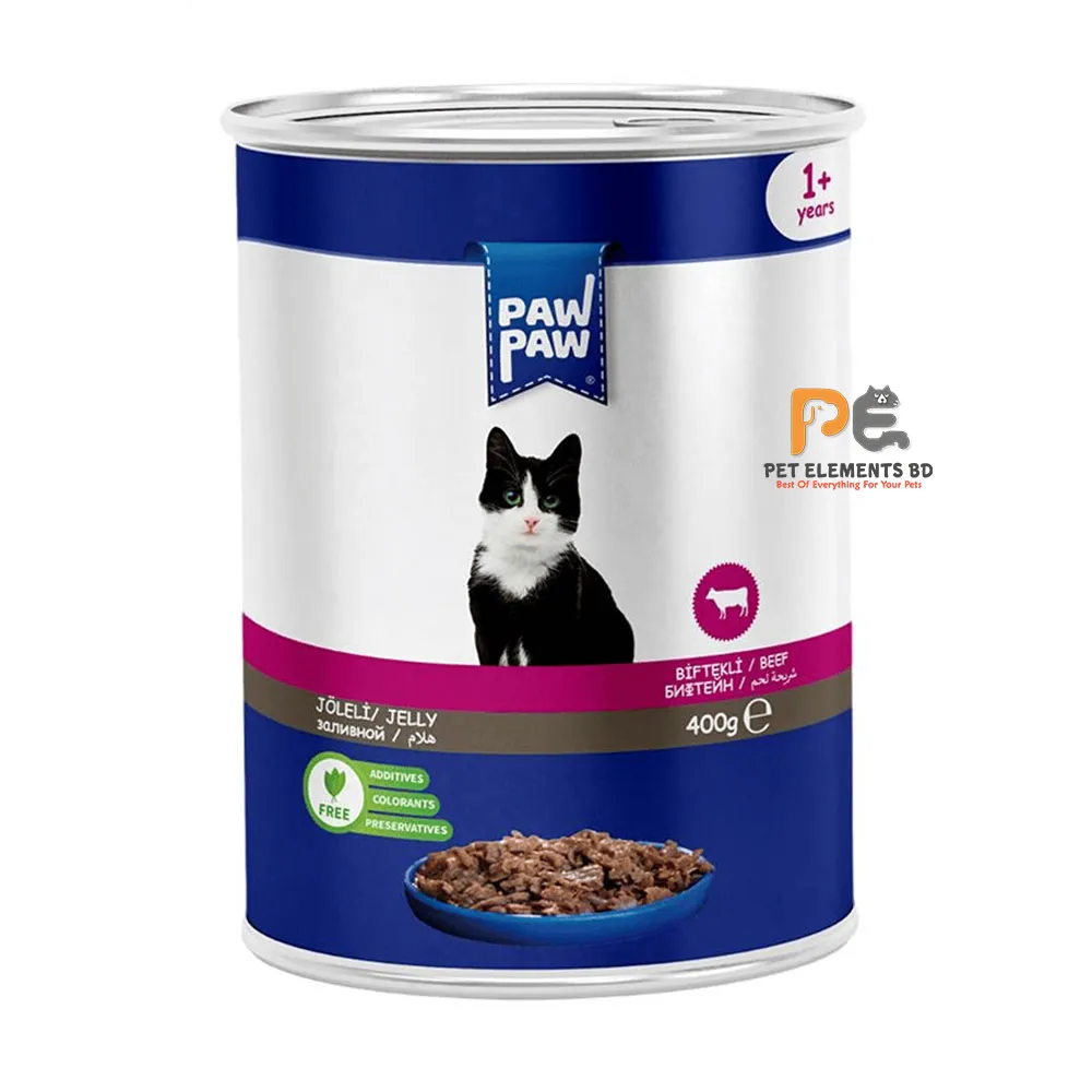 Paw Paw Cat Wet Food With Steak 400g