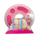Cat Toy Round Tunil With Balls And Feather