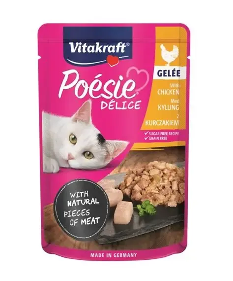 VitaKraft Cat Wet Food Poesie Delice Gelee With Chicken 85g
